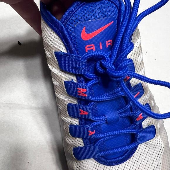 Nike Air, lace up, white with blue, women’s size 9 sneakers - Picture 4 of 8